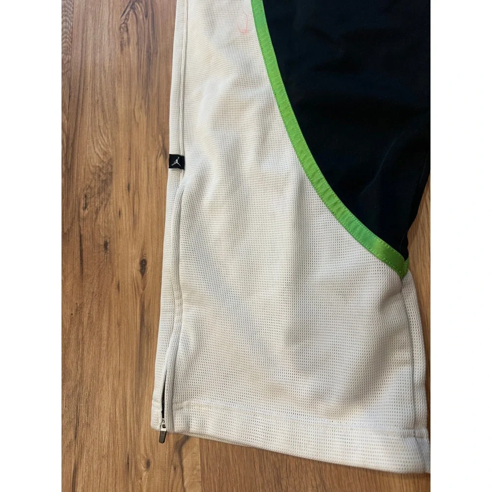 Air Jordan Mens XXL Tracksuit Jacket Pants Set Jumpman Mesh Black Lime Green XXL